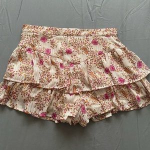 Blue Rain Floral Skort